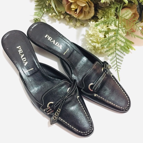 Prada Shoes - SALE‼️PRADA Mule Black leather Shoes